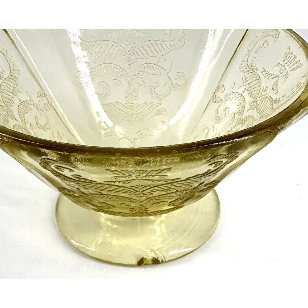 Federal MADRID AMBER Depression Glass Cone Shaped FOOTED SHERBET CUP
